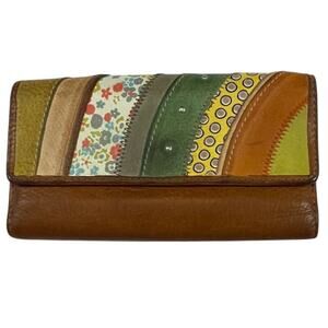 Fossil-Women's Genuine Leather Multi-Color Checkbook/Wallet